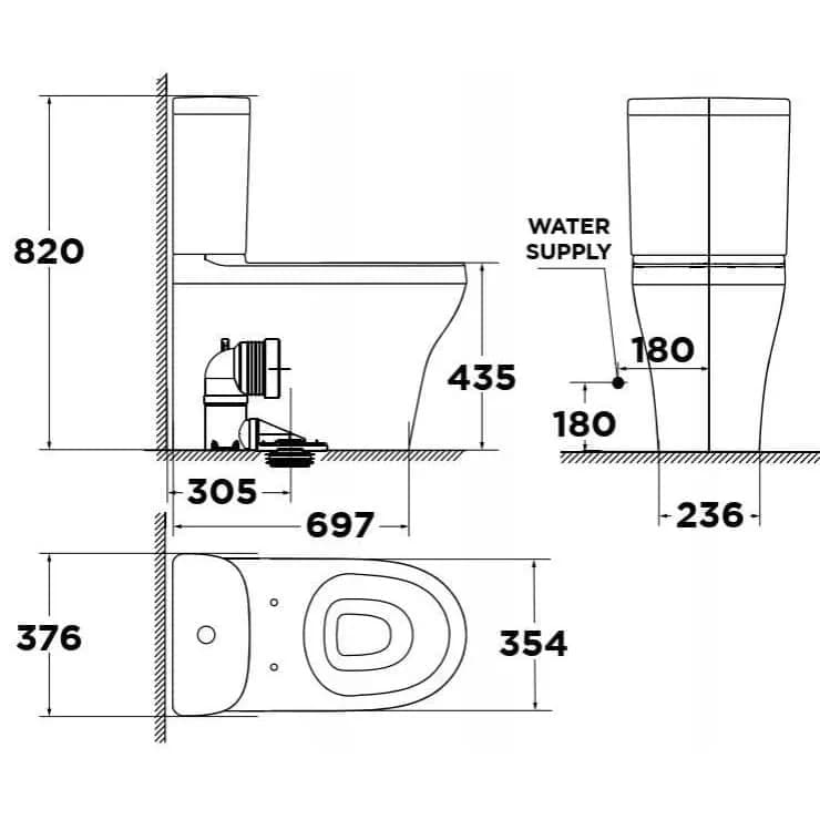 Bồn cầu American Standard 2309-WT 2 khối