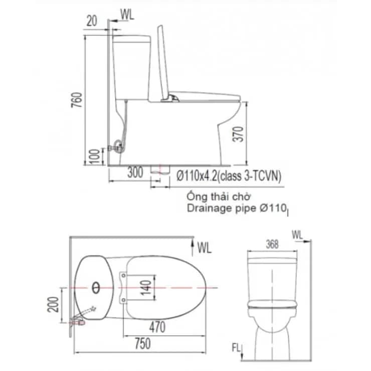 Bồn cầu American Standard VF-2719