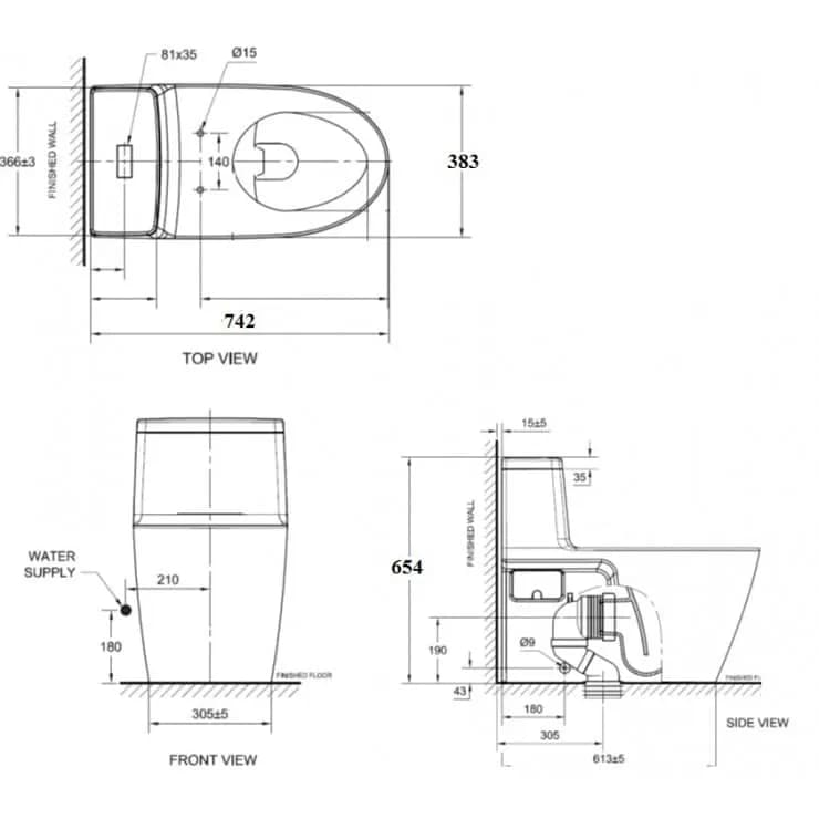 Bồn cầu điện tử American Standard VF-1808PR
