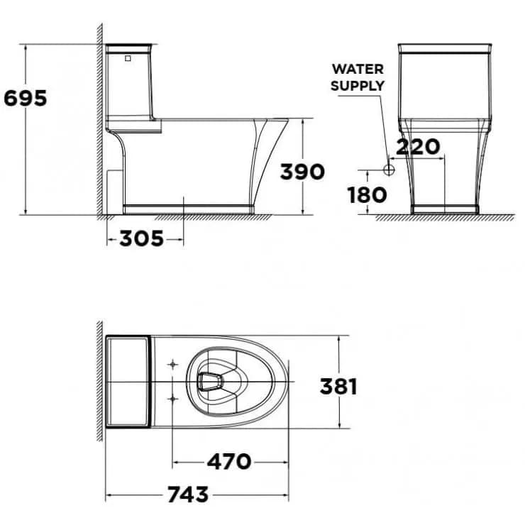 Bồn cầu điện tử American Standard WP-2025PR nắp rửa WP-7SR1 - Tận hưởng sự tiện nghi tại nhà