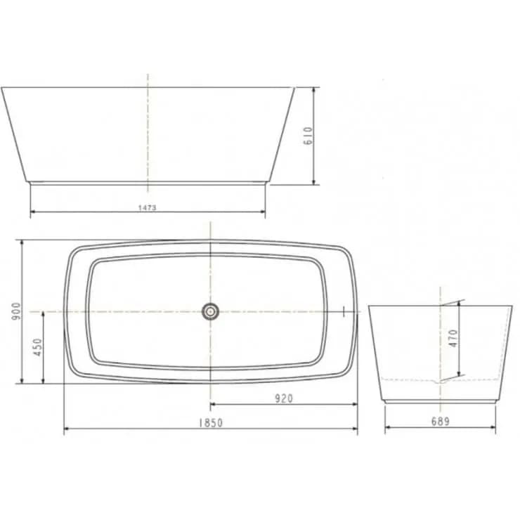 Khám phá bồn tắm American Standard đá Zenistone BTAS9831 đặt sàn 1.85m sang trọng