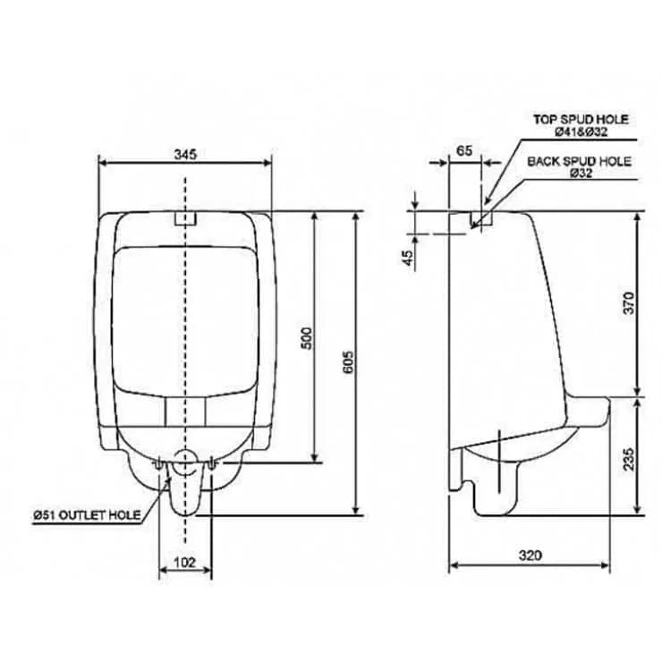 Bồn tiểu nam American Standard VF-6401