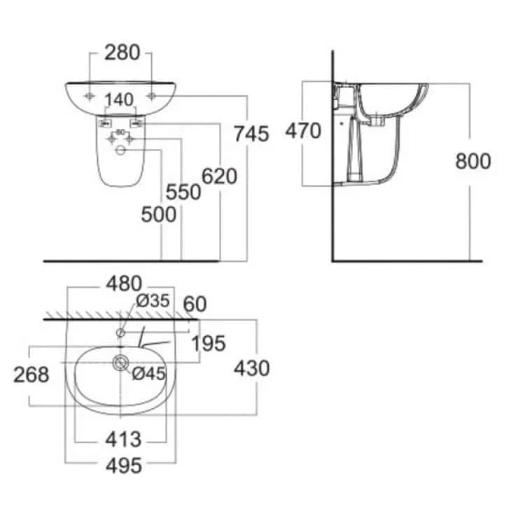 Chậu rửa American Standard VF-0741-VF-0947