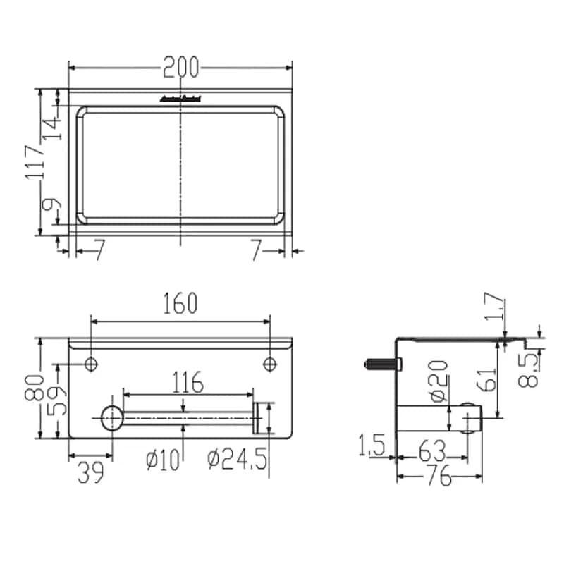 Móc giấy vệ sinh American Standard WF-1498 Concept tròn đơn