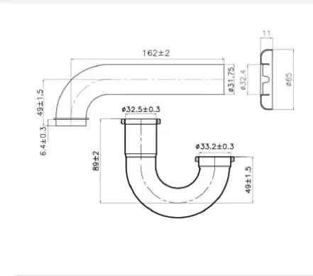 Khám phá sự tiện lợi của ống thải nước chữ P American Standard FFAS3939E 340mm
