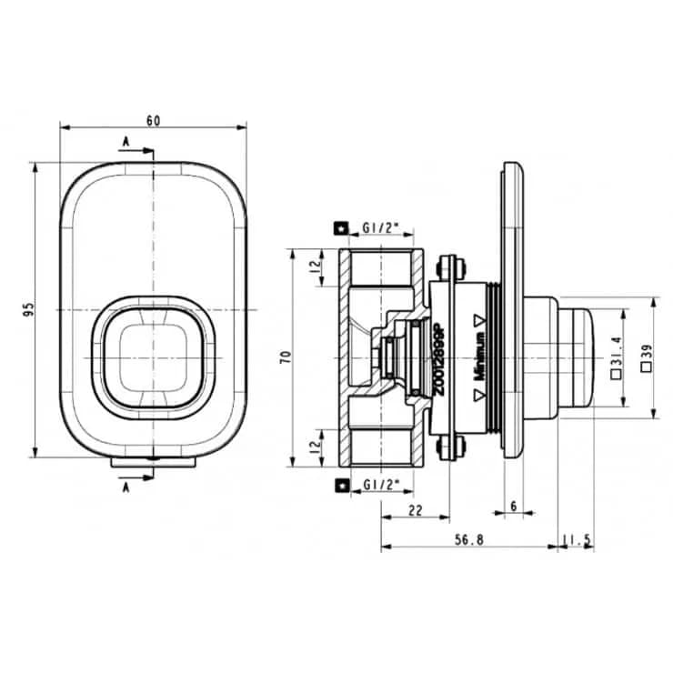 Sen tắm American Standard WF-T826W lắp âm tường