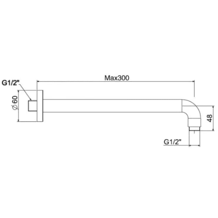 Thanh nối bát sen American Standard FFAS9909 gắn tường