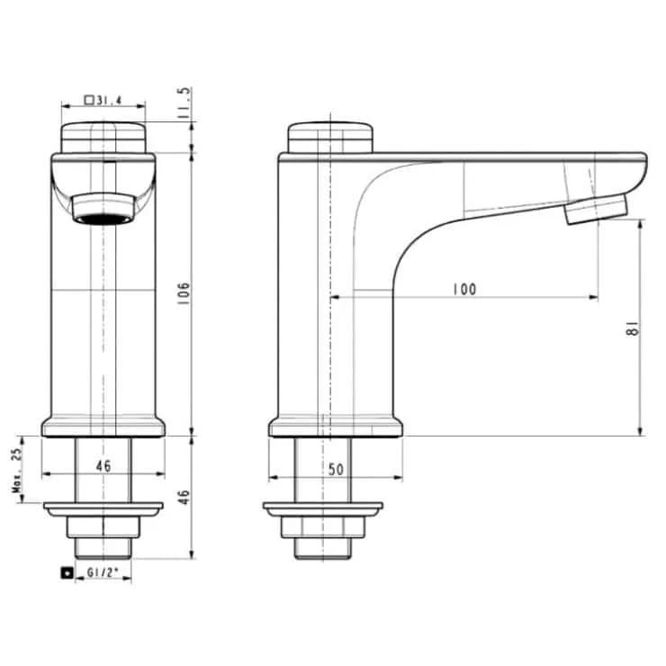 Khám phá sự tiện lợi của vòi lavabo American Standard WF-T823W dòng Gala - cấp nước lạnh - màu trắng
