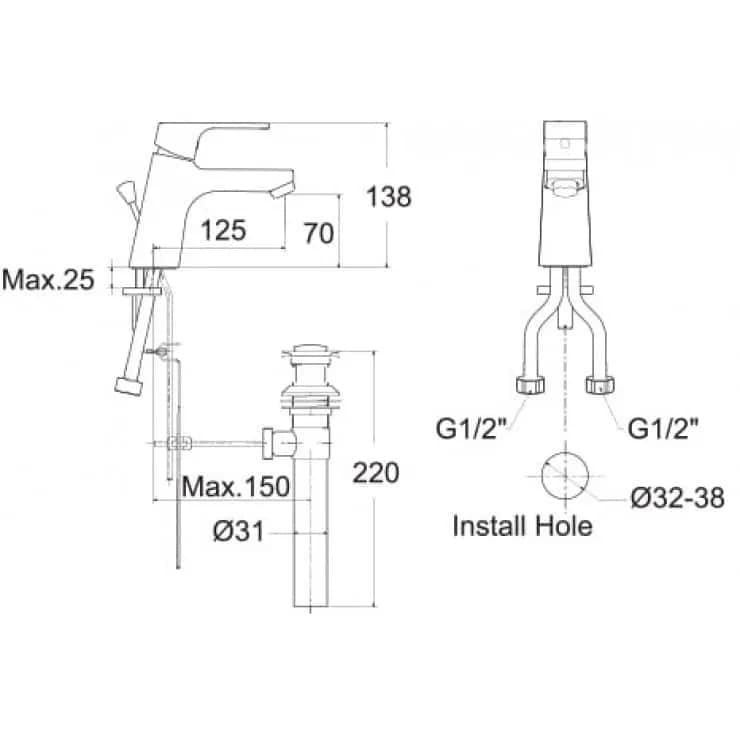 Vòi lavabo American Standard Acacia E WF-0401