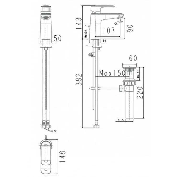 vòi lavabo American Standard WF-1M01