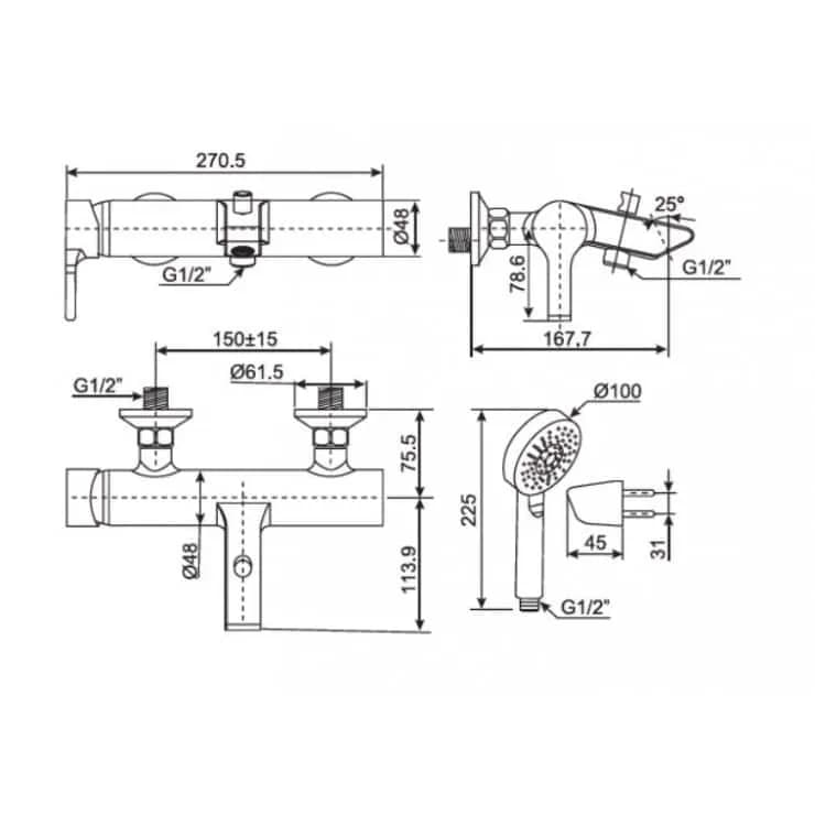 vòi sen American Standard Active WF-3911