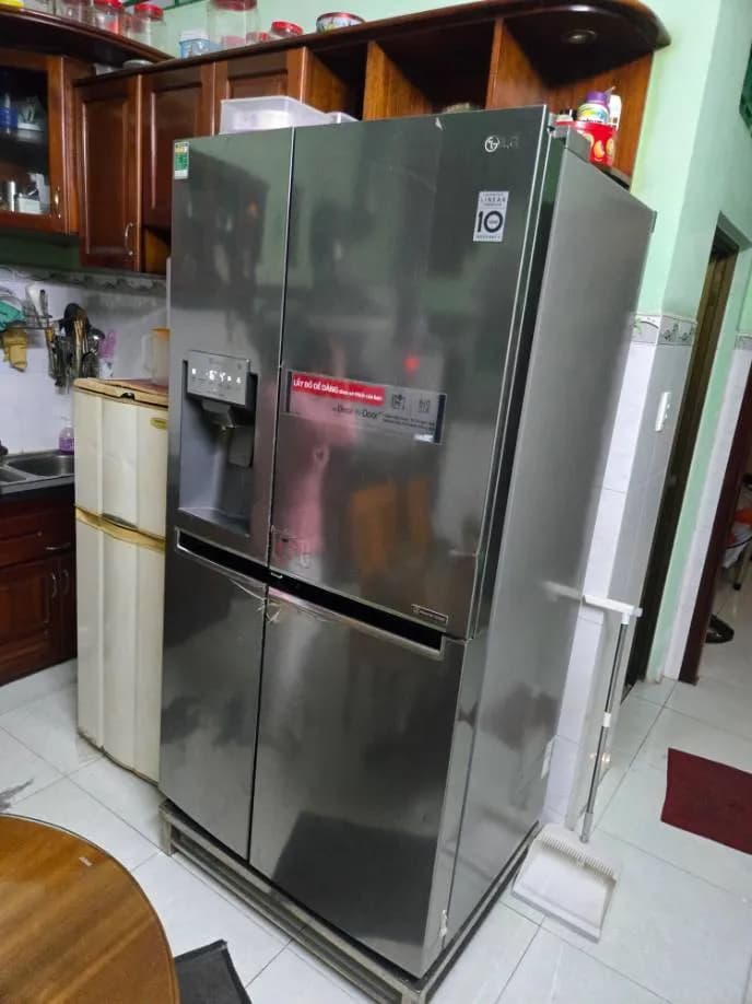 Sau khi hoàn thành sửa tủ lạnh side-by-side LG tại Phường 8, Tân Bình — thợ LỘC LÊ