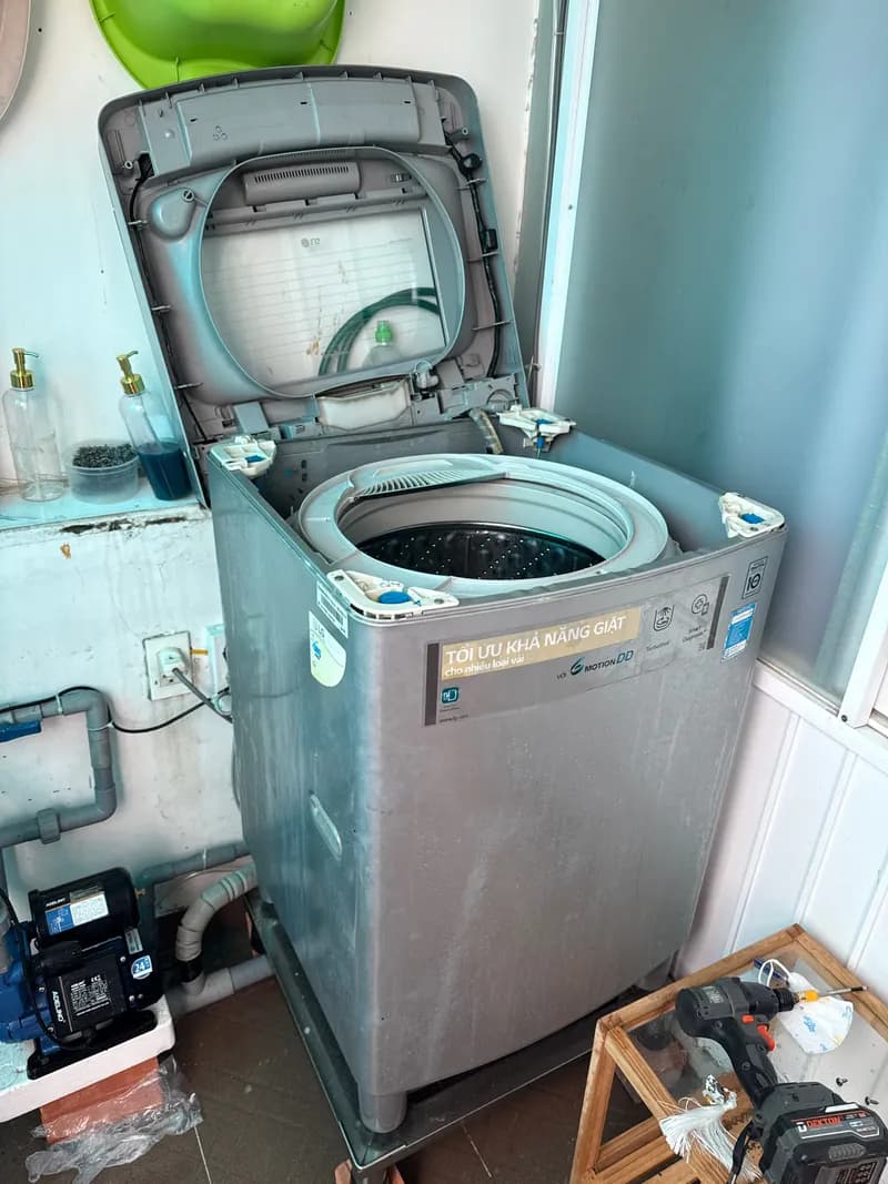 Trước sửa máy giặt lồng đứng LG tại Thủ Đức — thợ Phạm Ngọc Duy