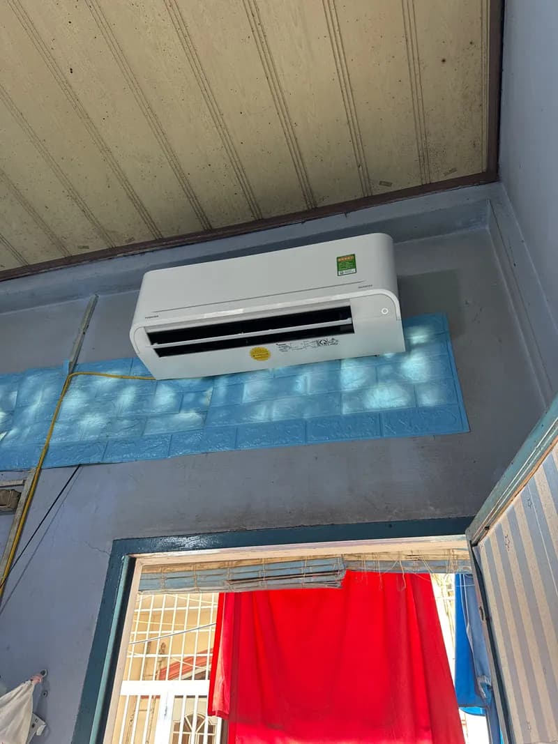 Sau khi hoàn thành sửa máy lạnh treo tường Toshiba tại Phường 3, Gò Vấp — thợ ĐỨC ĐỖ