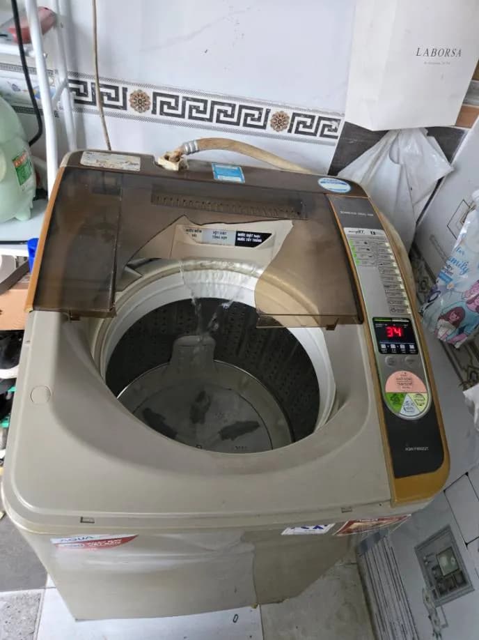 Sau khi hoàn thành sửa máy giặt lồng đứng AQUA tại Gò Vấp — thợ LỘC LÊ