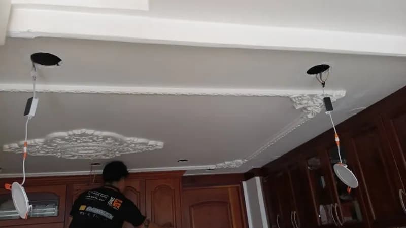 Trước sửa đèn âm trần LED HÒA PHÁT tại Gò Vấp — thợ Hồ Như Vũ