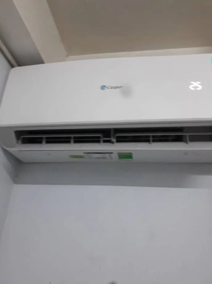 Sau khi hoàn thành sửa máy lạnh treo tường Casper tại phường 10, Tân Bình — thợ Đặng Anh Huy (5 sao)