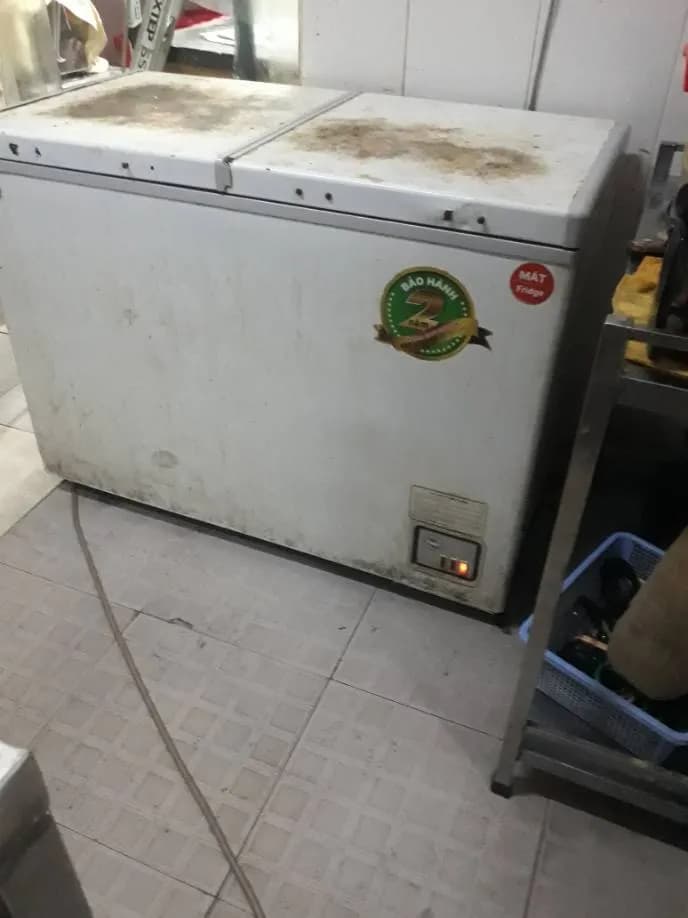 Sau khi hoàn thành sửa tủ đông nằm ngang MAT Fridge tại TPHCM — thợ Đặng Anh Huy