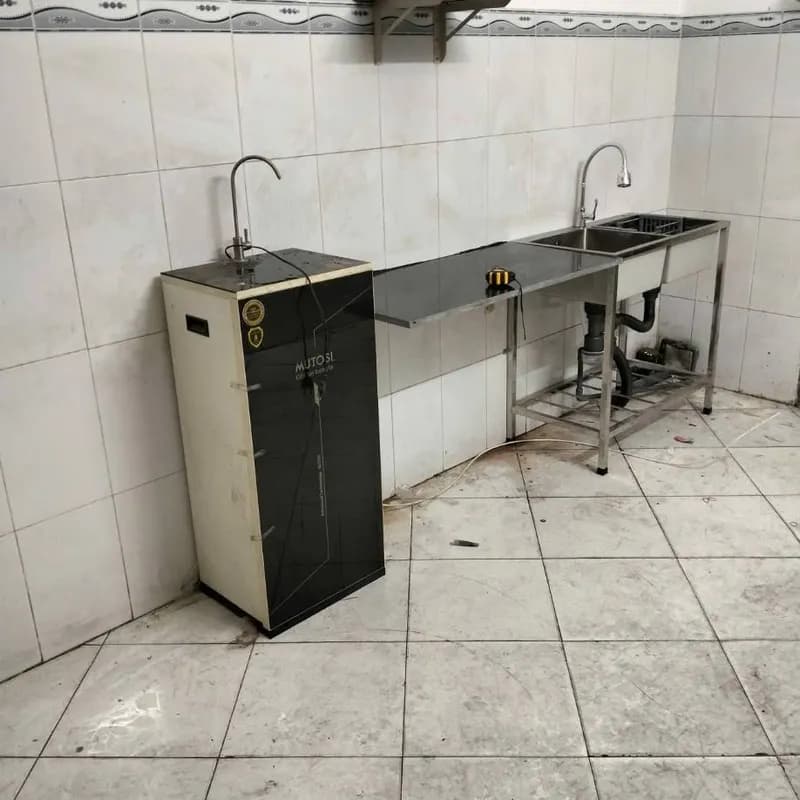 Trước sửa bồn rửa chén Mutosi tại TPHCM — thợ Bùi Văn Bảo