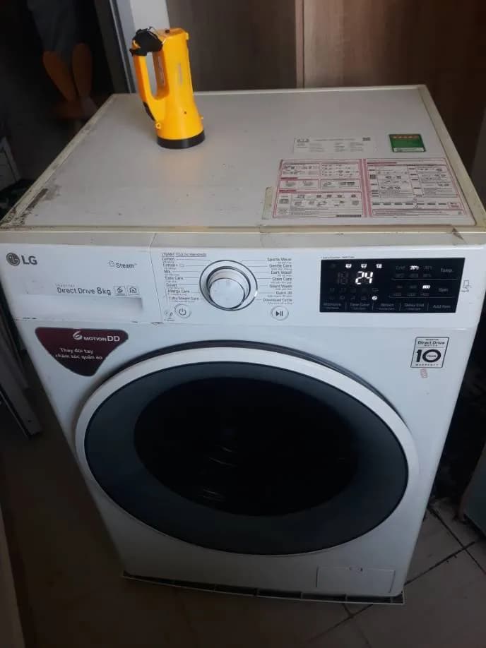 Sau khi hoàn thành sửa máy giặt cửa trước LG tại TPHCM — thợ Đặng Anh Huy