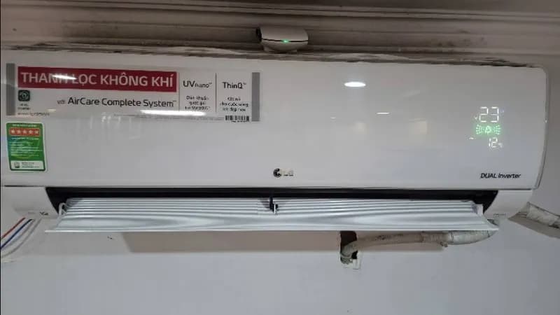 Trước sửa máy lạnh treo tường LG tại P.12 Tân Bình, Tân Bình — thợ Lê Hữu Lộc