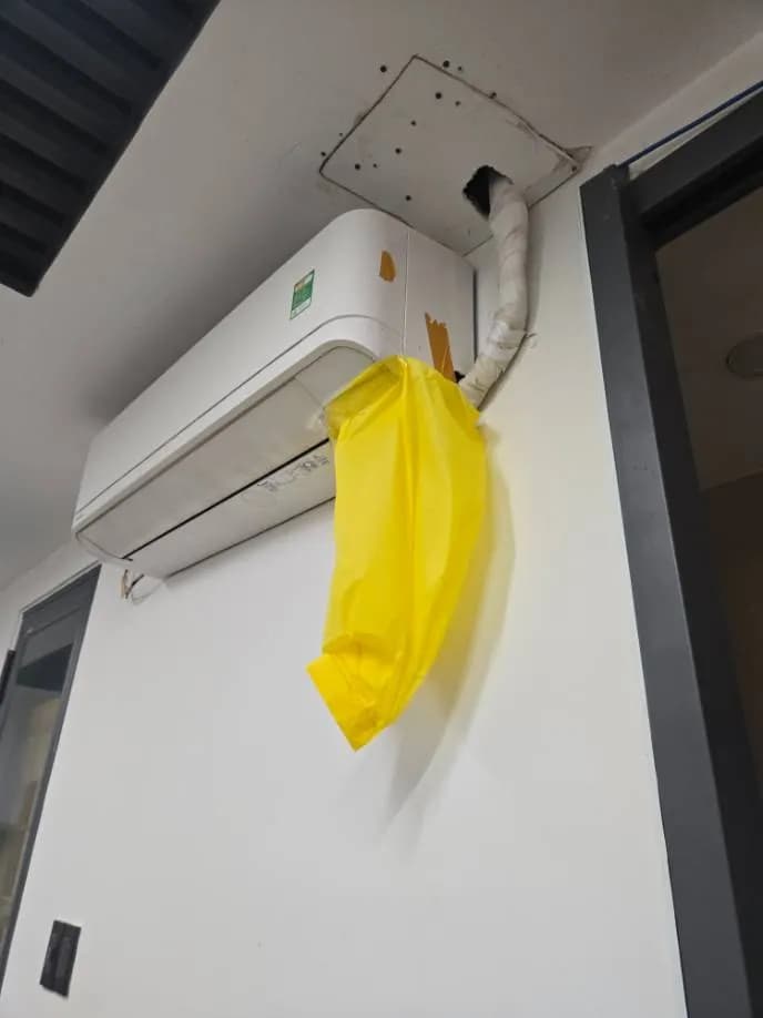 Trước sửa máy lạnh treo tường Panasonic tại Bình Thạnh — thợ Lê Hữu Lộc