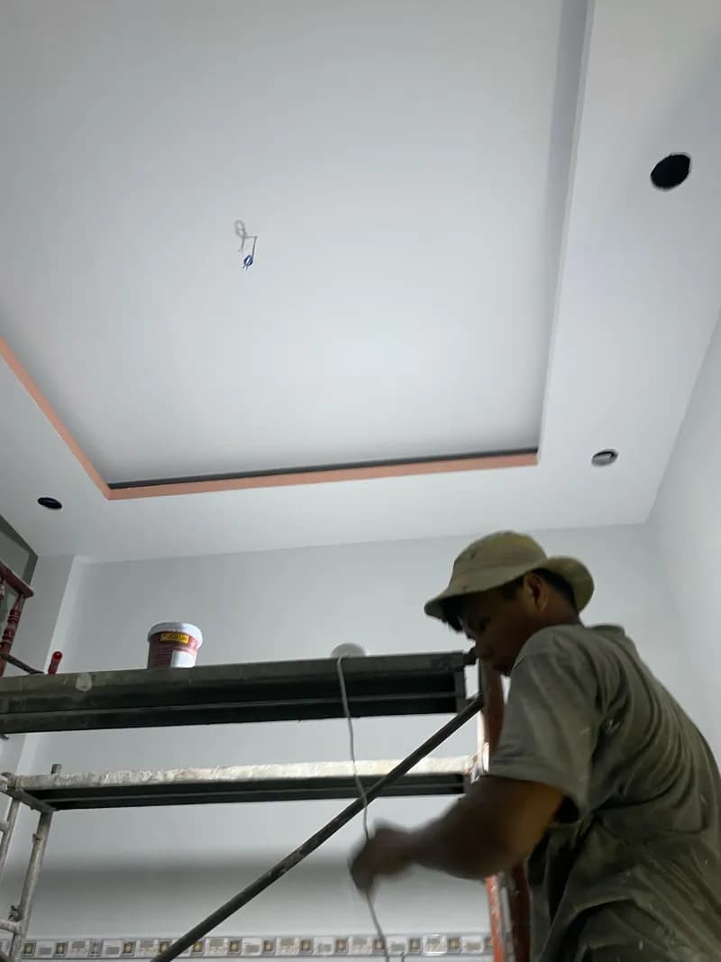 Sau khi hoàn thành sửa vách thạch cao Nippon tại TPHCM — thợ Bùi Văn An (1 sao)