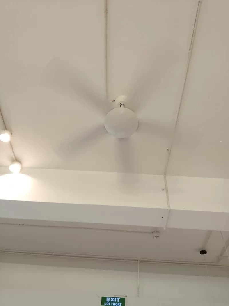 Sau khi hoàn thành sửa quạt trần tại Quận 7 — thợ Đỗ Văn Nhiều