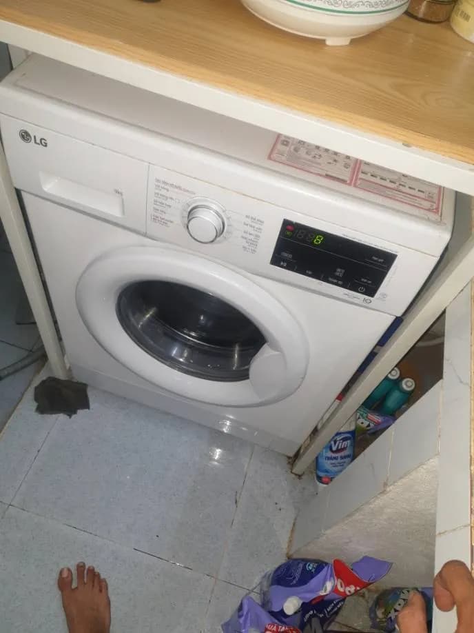 Sau khi hoàn thành sửa máy giặt cửa trước LG tại Phường Tân Hưng, Quận 7 — thợ Phan Chí Tâm