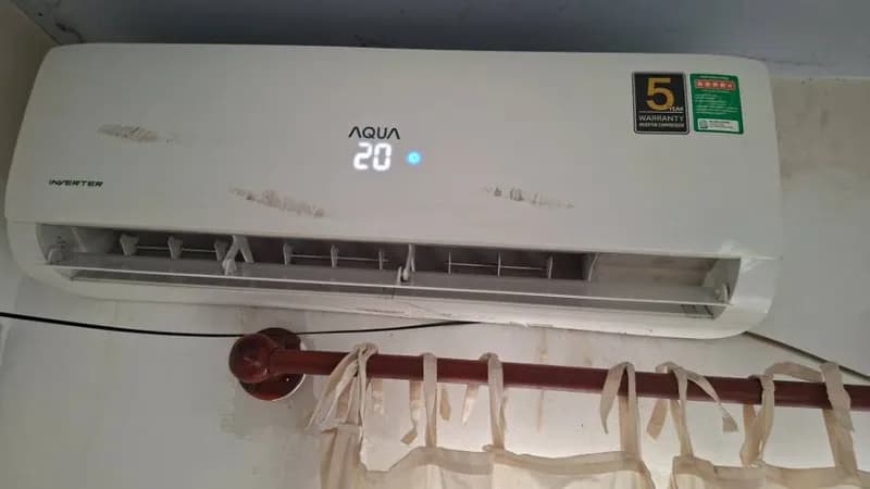 Sau khi hoàn thành sửa máy lạnh treo tường AQUA tại P. Hồ Chí Minh, Tân Phú — thợ Nguyễn Thanh Tiến