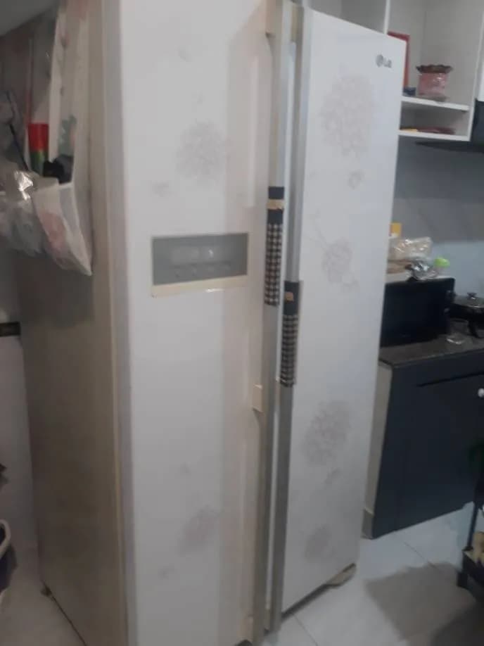 Trước sửa tủ lạnh side-by-side LG tại Gò Vấp — thợ Đặng Anh Huy