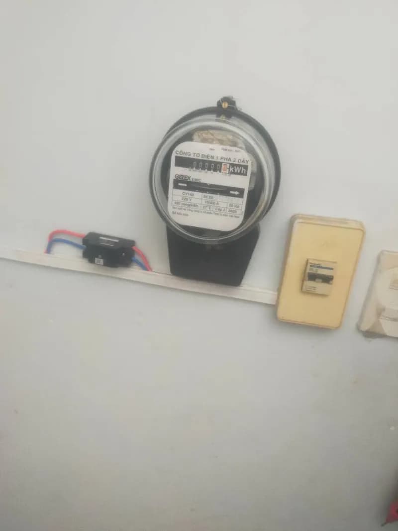 Sau khi hoàn thành sửa đồng hồ điện 1 pha Gelex Emic tại Gò Vấp — thợ Lê Đăng Tuấn
