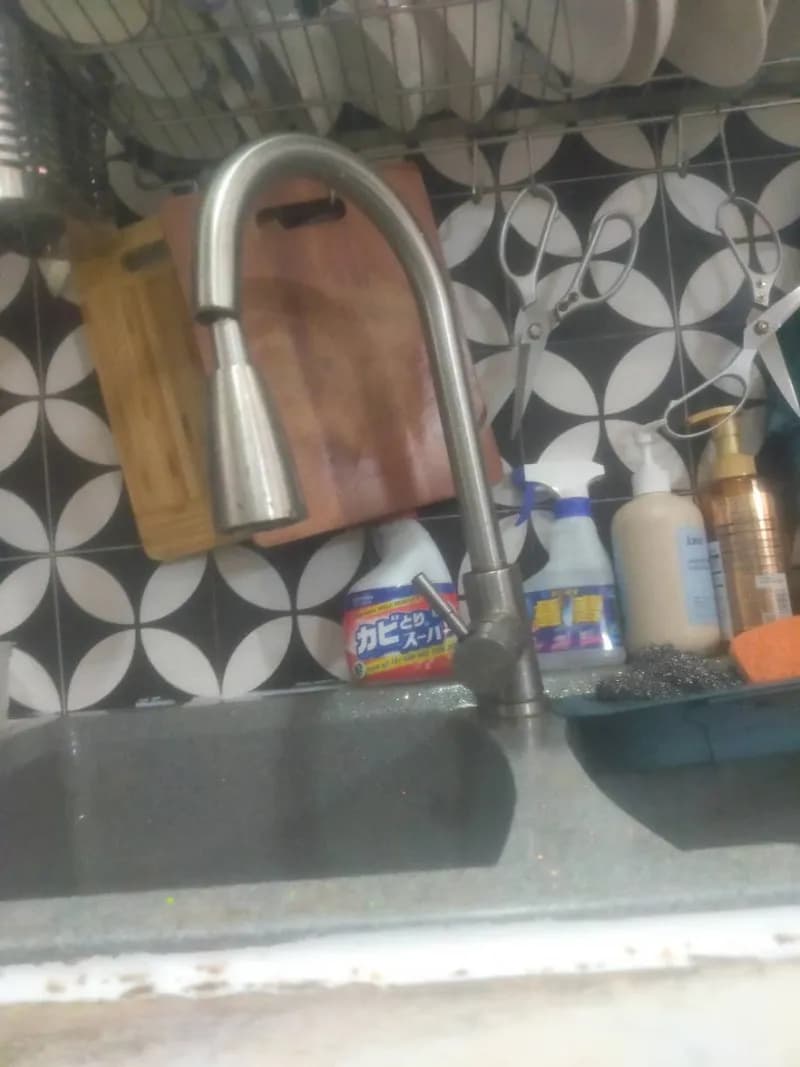 Trước sửa vòi nước bồn rửa chén tại Gò Vấp — thợ Lê Đăng Tuấn