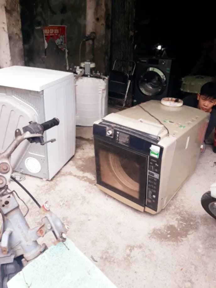 Trước sửa máy sấy Aqua tại P.HCM, Tân Phú — thợ Đặng Anh Huy