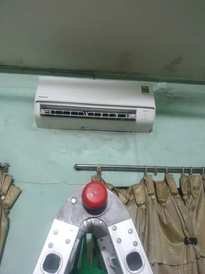 Sau khi hoàn thành sửa máy lạnh treo tường Panasonic tại Phường Tân Bình, Tân Bình — thợ Phan Chí Tâm