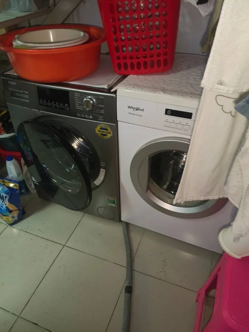 Sau khi hoàn thành sửa máy giặt Aqua tại Tân Bình — thợ Trần Ngọc Tùng