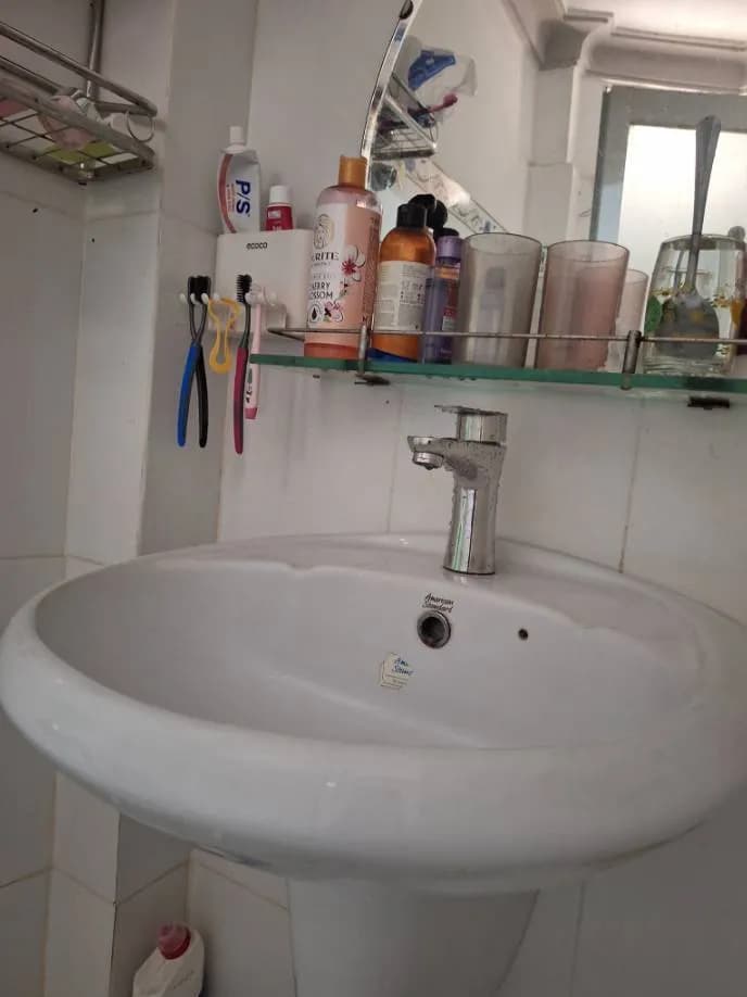 Trước sửa vòi nước lavabo American Standard tại Nhà Bè — thợ Trần Quốc Đông