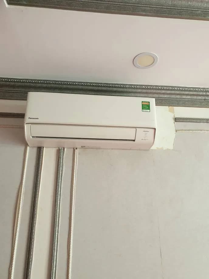 Trước sửa máy lạnh treo tường Panasonic tại Tân Phú — thợ Phan Chí Tâm
