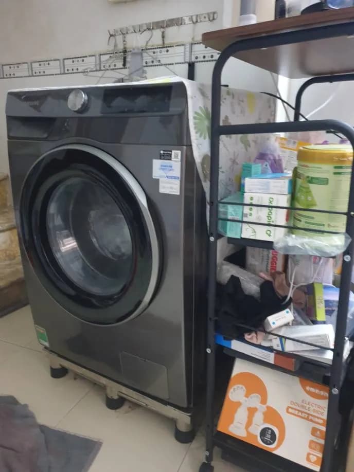 Trước sửa máy giặt cửa trước Samsung tại phường Đức Nhuận, Phú Nhuận — thợ Phan Chí Tâm