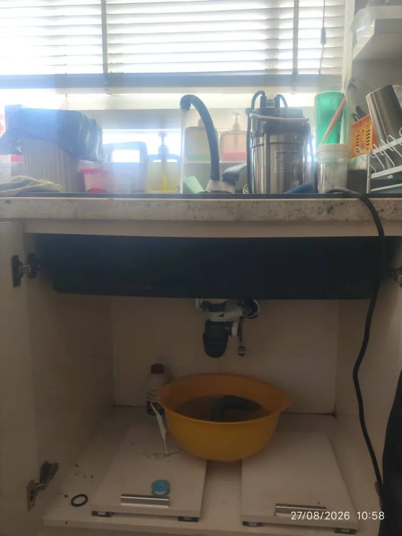 Trước sửa bồn rửa chén tại Quận 7 — thợ Nguyễn Hoàng Khánh