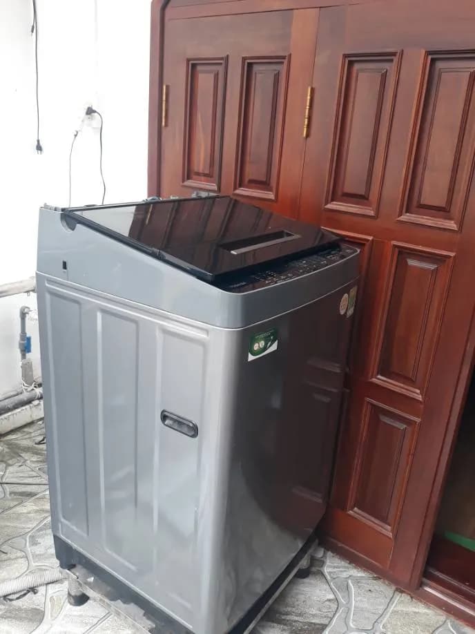 Trước sửa máy giặt cửa trên Toshiba tại Phú Nhuận — thợ Đặng Anh Huy
