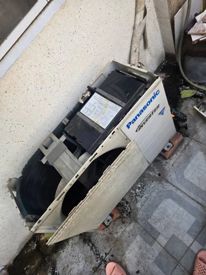 Trước sửa máy lạnh treo tường Panasonic tại Phường Phú Nhuận, Phú Nhuận — thợ Lê Hữu Lộc