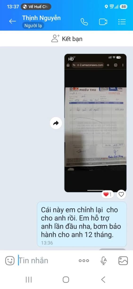 Sau khi hoàn thành sửa đường ống nước tại Quận 8 — thợ Trần Quốc Đông