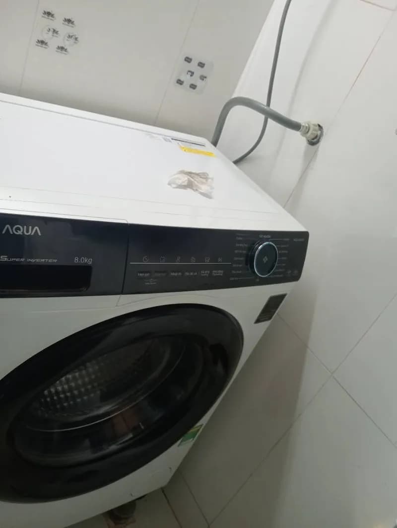Sau khi hoàn thành sửa máy giặt cửa trước AQUA tại Tân Phú — thợ Võ Hồng Hải