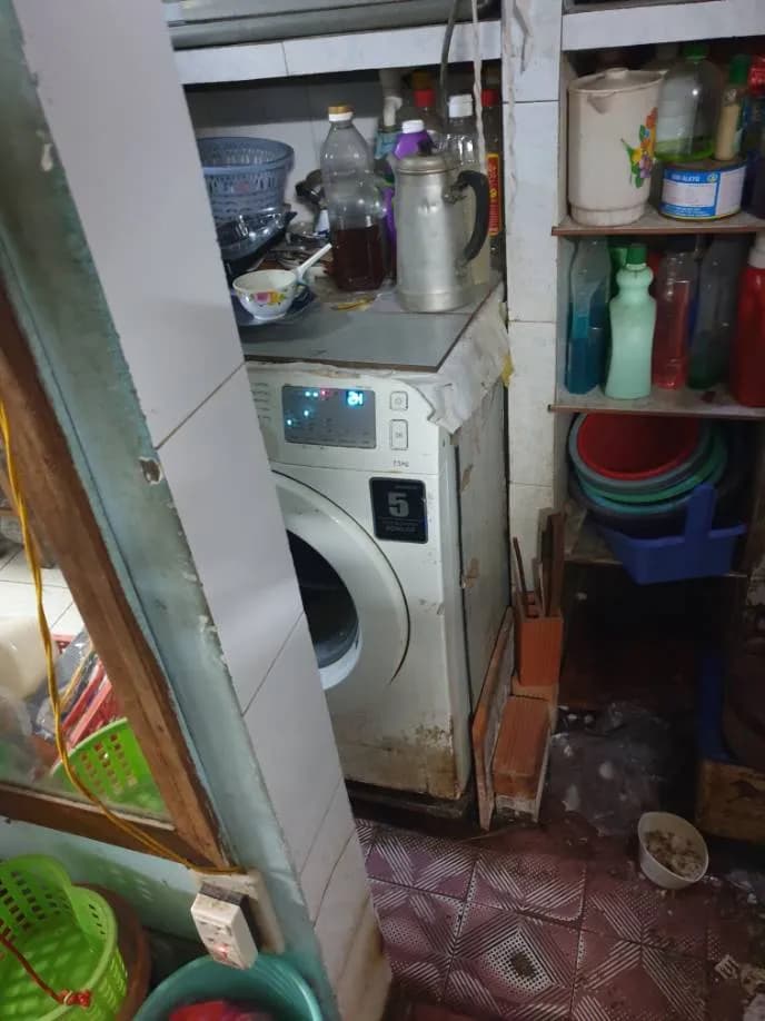 Trước sửa máy giặt cửa trước Toshiba tại Quận 1 — thợ Phan Chí Tâm