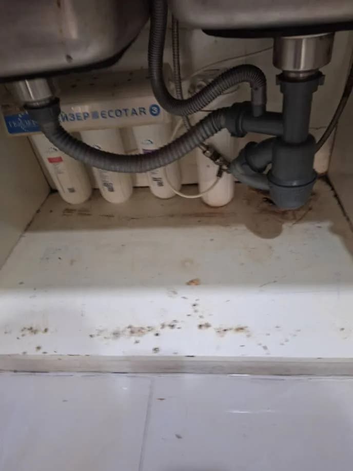 Trước sửa hệ thống đường ống thoát nước bồn rửa chén tại Quận 7 — thợ Trần Quốc Đông