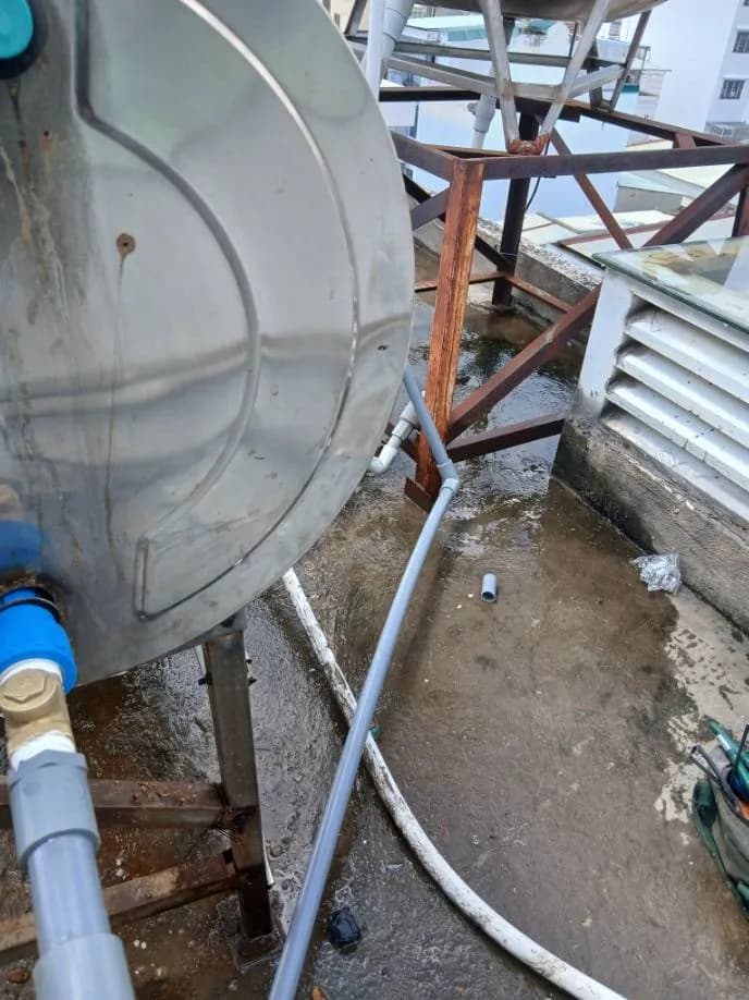Sau khi hoàn thành sửa bình nước nóng năng lượng mặt trời tại Gò Vấp — thợ Lê Đăng Tuấn