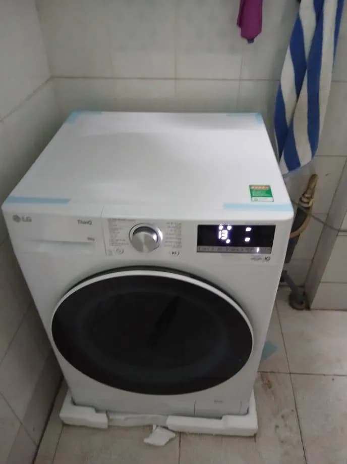 Sau khi hoàn thành sửa máy giặt cửa trước LG tại Quận 12 — thợ Lê Đăng Tuấn (4 sao)