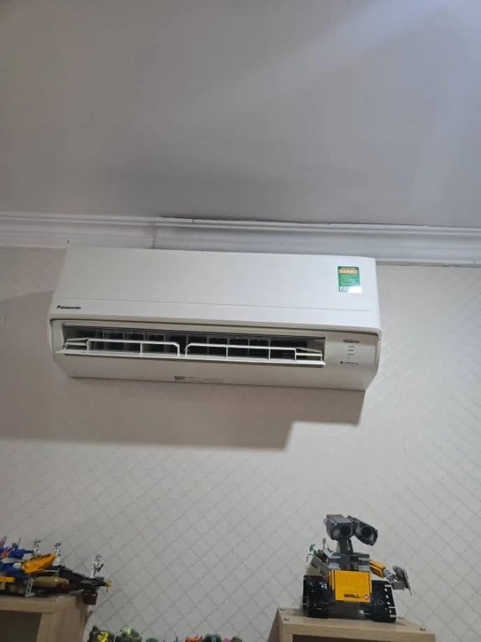 Sau khi hoàn thành sửa máy lạnh treo tường Panasonic tại Tân Bình — thợ Lê Hữu Lộc