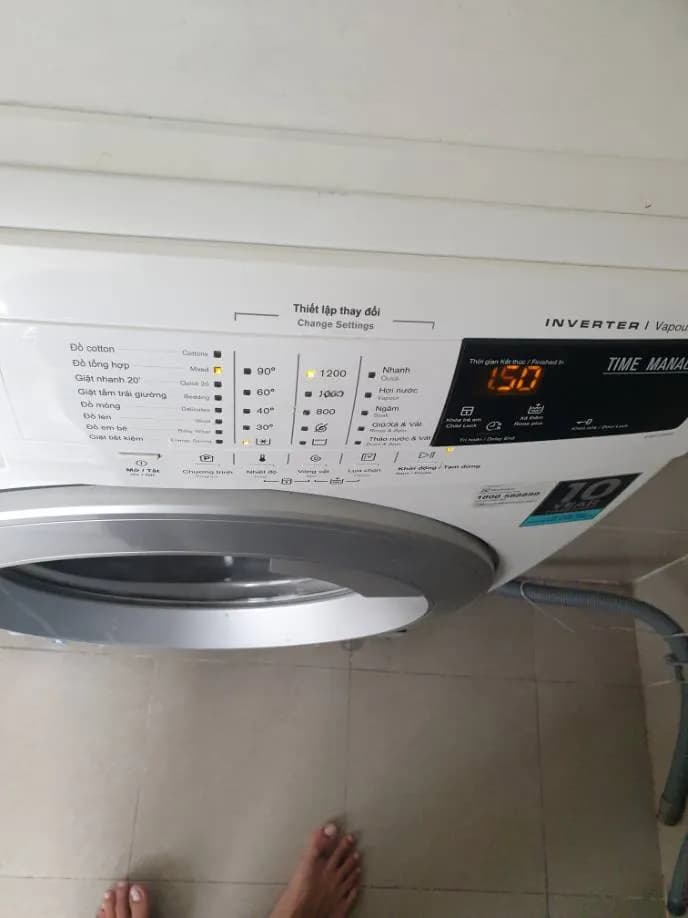 Trước sửa máy giặt cửa ngang Electrolux tại Phường Bình Thạnh, Bình Thạnh — thợ Phan Chí Tâm